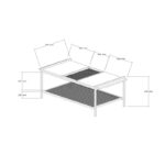 Τραπέζι σαλονιού Mata Atlantic Pine μελαμίνη μεταλλικά πόδια 120x54x45εκ ed12961 - Image 4