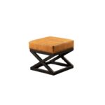 Σκαμπώ Cosi μουσταρδί χρώμα μεταλλικό 46x46x44cm ed13026 - Image 3