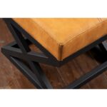 Σκαμπώ Cosi μουσταρδί χρώμα μεταλλικό 46x46x44cm ed13026 - Image 2