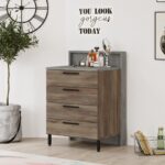 Συρταριέρα Himo καφέ γκρι μελαμίνη 63 6x47 3x90εκ ed13055