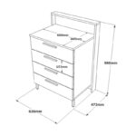 Συρταριέρα Himo καφέ γκρι μελαμίνη 63 6x47 3x90εκ ed13055 - Image 2