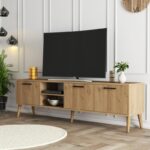 Έπιπλο τηλεόρασης Extre oak 180x35x53cm ed13058 - Image 5