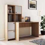 Γραφείο Vorrei plus oak λευκό χρώμα μελαμίνη 156 8x51 5x146 8cm ed13059