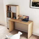 Γραφείο Vorrei plus oak λευκό χρώμα μελαμίνη 156 8x51 5x146 8cm ed13059 - Image 4