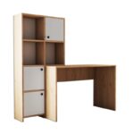 Γραφείο Vorrei plus oak λευκό χρώμα μελαμίνη 156 8x51 5x146 8cm ed13059 - Image 3