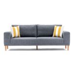 Καναπές τριθέσιος Franz γκρι 220x82x87cm ed1305 - Image 4