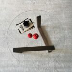 Τραπέζι σαλονιού Orta καρυδί ξύλο επιφάνει γυαλί 80x80x41εκ ed1306 - Image 4