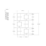 Βιβλιοθήκη Icardi Atlantic Pine ανθρακί μελαμίνη 90x24 6x171 9εκ ed13074 - Image 2