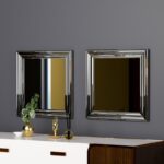 Καθρέπτης Bale σετ 2 τεμάχια ασήμι 40x3x40εκ ed13080 - Image 5