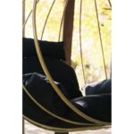 Κουνιστή καρέκλα κήπου Damla χρυσό μαύρο μέταλλο 110x110x196εκ ed13091 - Image 4