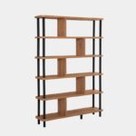 Βιβλιοθήκη Meta μαύρο atlantic pine μελαμίνη 120x28x168 5εκ ed1313 - Image 5