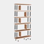 Βιβλιοθήκη Meta μαύρο atlantic pine μελαμίνη 120x28x168 5εκ ed1313 - Image 4