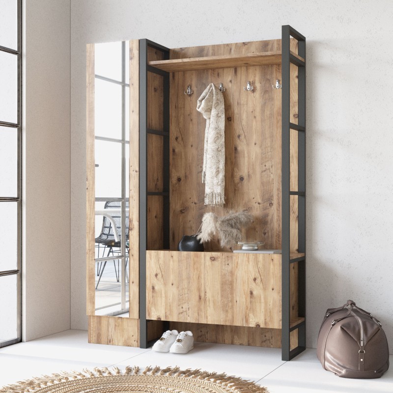 1315_0-800x800 Έπιπλο Εισόδου Mondo Atlantic Pine χρώμα 90x34x180cm ed1315 - Image 1