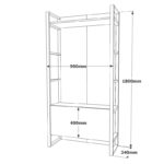 Έπιπλο Εισόδου Mondo Atlantic Pine χρώμα 90x34x180cm ed1315 - Image 3