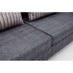 Καναπές τριθέσιος Step ανθρακί 211x83x86cm ed13182 - Image 3