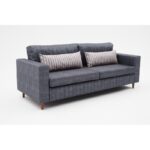 Καναπές τριθέσιος Step ανθρακί 211x83x86cm ed13182 - Image 2