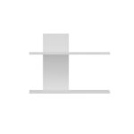 Ραφιέρα Walter άσπρο μελαμίνη 59 6x21 4x44 6εκ ed13192 - Image 2