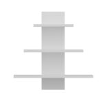 Ράφι τοίχου Ohio άσπρη μελαμίνη 59 6x19 4cm ed13193 - Image 2