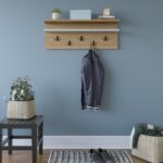 Κρεμάστρα ραφιέρα oak άσπρη 90x31 4x19 6cm ed13195