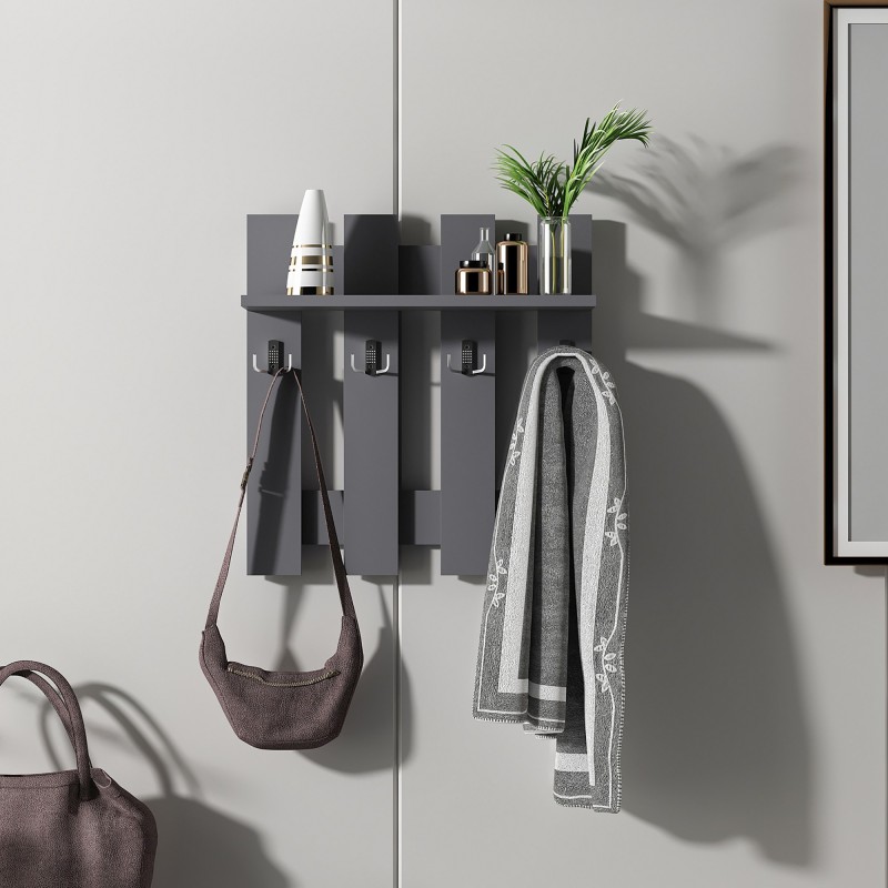 13197_0-800x800 Ραφιέρα Utica ανθρακί μελαμίνη 57x18 2x59 6εκ ed13197 - Image 1