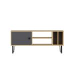 Έπιπλο τηλεόρασης Arven Oak ανθρακί 120x25x51 6cm  ed13199 - Image 2