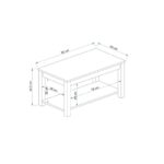 Τραπέζι σαλονιού Larissa άσπρο γκρι μελαμίνη 90x50x44 8εκ ed13201 - Image 2