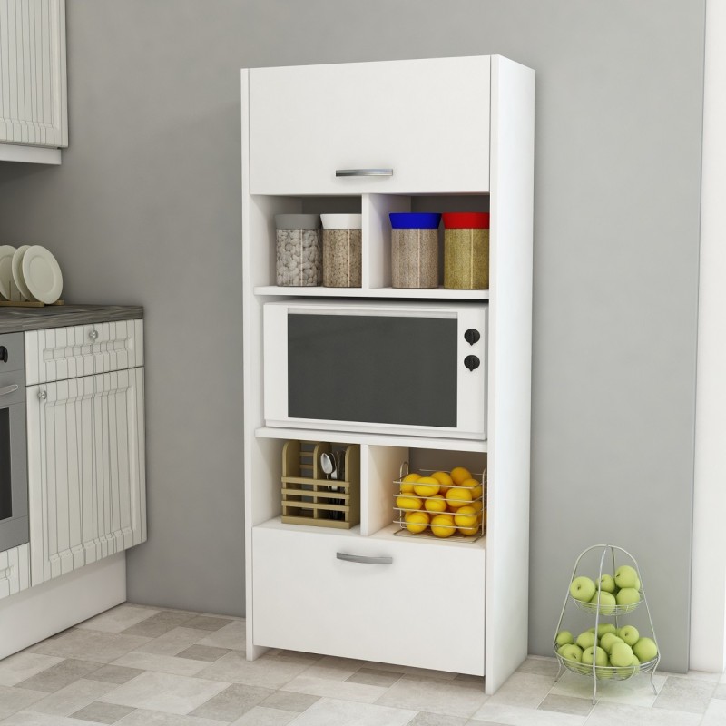 13204_0-800x800 Ντουλάπι κουζίνας Albina άσπρο μελαμίνη 65x35x180εκ ed13204 - Image 1