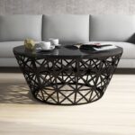 Τραπέζι σαλονιού Stil μαύρο μάρμαρο μελαμίνη μεταλλικά πόδια 90x38x90εκ ed1323 - Image 4