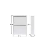 Παπουτσοθήκη Scarpe 50x15x70cm μεταλλικ΄ή άσπρη ed13245 - Image 2