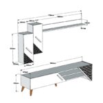 Έπιπλο tv Dolce καρυδί χρώμα μελαμίνη 180x37x40cm ed1324 - Image 2