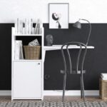 Γραφείο Rita μελαμίνη 114x40x100cm λευκό μαύρο ed13250