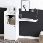 Γραφείο Rita μελαμίνη 114x40x100cm λευκό μαύρο ed13250 - Image 5