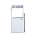 Γραφείο Rita μελαμίνη 114x40x100cm λευκό μαύρο ed13250 - Image 3