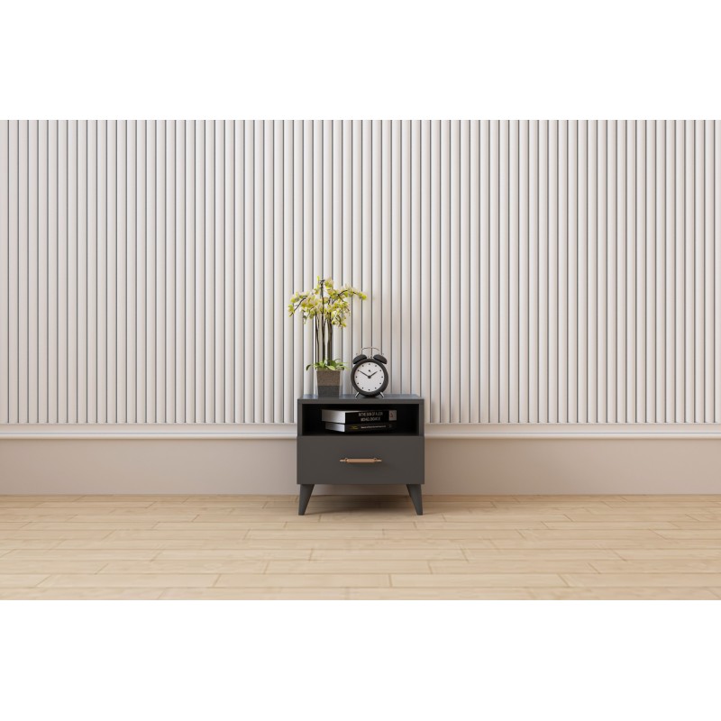 13253_0-800x800 Κομοδίνο Levin ανθρακί μελαμίνη 45x38x47cm ed13253 - Image 1