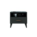 Κομοδίνο Levin ανθρακί μελαμίνη 45x38x47cm ed13253 - Image 3