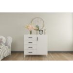 Συρταριέρα Lavinia άσπρο μελαμίνη 90x45x78εκ ed13254