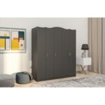 Ντουλάπα Lavinia ανθρακί μελαμίνη 175x50x186εκ ed13256 - Image 5