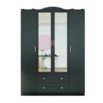 Ντουλάπα Lavinia ανθρακί μελαμίνη 140x50x186εκ ed13258 - Image 3