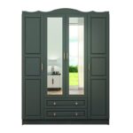 Ντουλάπα Bahar ανθρακί μελαμίνη 140x50x186εκ ed13259 - Image 3