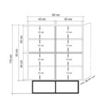Ντουλάπι Quantum Solo μελαμίνη 93x36x115cm μεταλλικά πόδια ed132 - Image 2