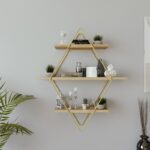 Ραφιέρα Bonn δρυς χρυσό μελαμίνη μεταλλικά πόδια 60x14x70εκ ed13309 - Image 5