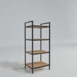 Ραφιέρα μπάνιου Stral δρυς μαύρο μελαμίνη 45x35x110εκ ed13310 - Image 4