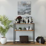 Κονσόλα Molin καρυδί μαύρο μελαμίνη 90x33 5x90εκ ed13311 - Image 5