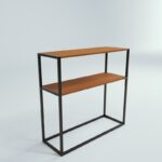 Κονσόλα Molin καρυδί μαύρο μελαμίνη 90x33 5x90εκ ed13311 - Image 4