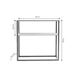 Κονσόλα Molin καρυδί μαύρο μελαμίνη 90x33 5x90εκ ed13311 - Image 2