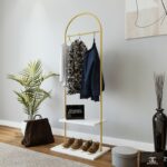 Ντουλάπα Monc χρυσό άσπρο μέταλλο 70x40x190εκ ed13316 - Image 5