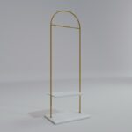 Ντουλάπα Monc χρυσό άσπρο μέταλλο 70x40x190εκ ed13316 - Image 4