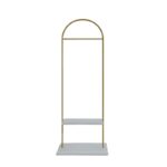 Ντουλάπα Monc χρυσό άσπρο μέταλλο 70x40x190εκ ed13316 - Image 3