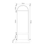 Ντουλάπα Monc χρυσό άσπρο μέταλλο 70x40x190εκ ed13316 - Image 2