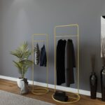 Ντουλάπα Oberhausen χρυσό μεταλλικό 46x34x140εκ ed13317